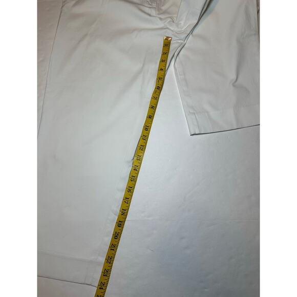 Talbots Signature Crop Ankle Pants Size 16 36x25 White Classic Stretch Casual - Picture 2 of 9